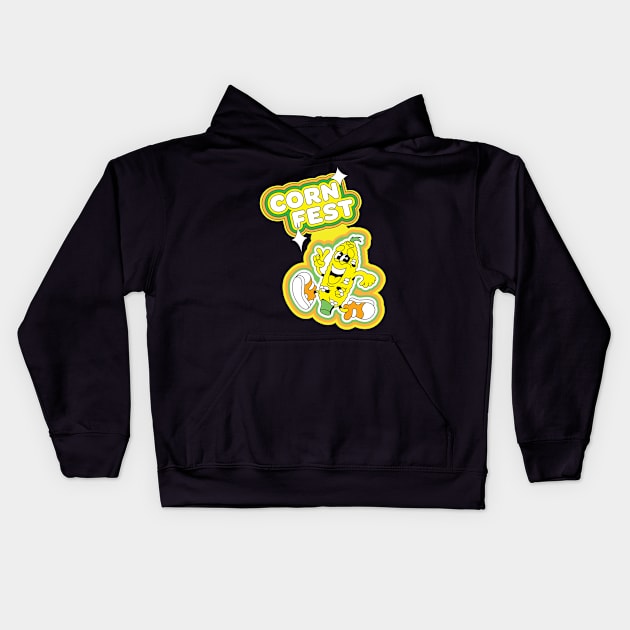 Corn Fest Kids Hoodie by Sidomulyostore